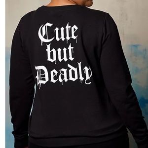 SWEATSHIRT - LOVESICK CUTE BUT DEADLY BLACK